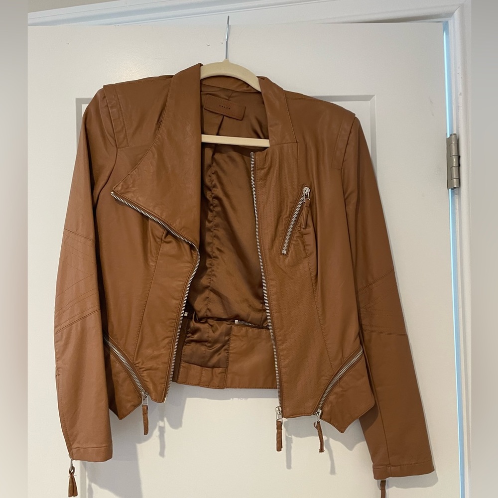 Women’s Tan BlankNYC Faux Leather Jacket Size S